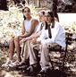 family on bench